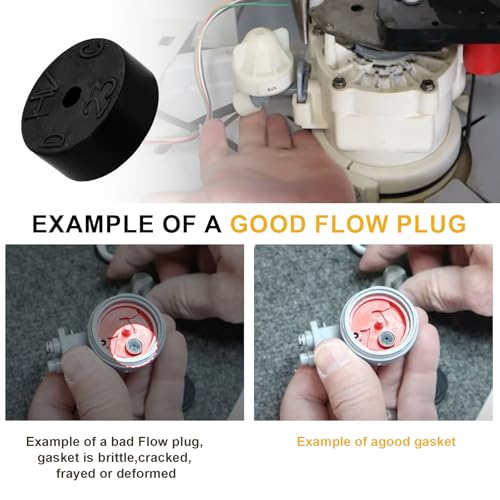 HEBRAR black water softener flow plug, compatible with WS22X10020 and 521829 models