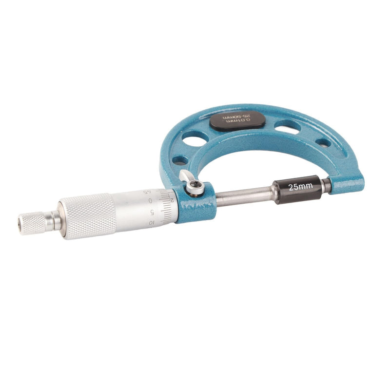 [Australia - AusPower] - External Micrometer Stainless Steel High Accuracy Outside Micrometer Thickness Gauge with Key 0.01 mm External Micrometer Tool for Precise Measuring of Material Thicknesses (25-50 mm) 25-50mm 