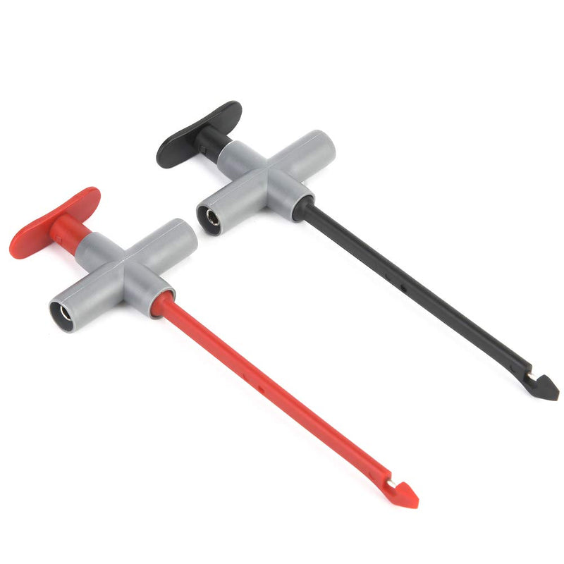 [Australia - AusPower] - Multimeter Test Probes P5010 Puncture Clips 4mm Plugs 2 Pack Electrical Testing Accessories 
