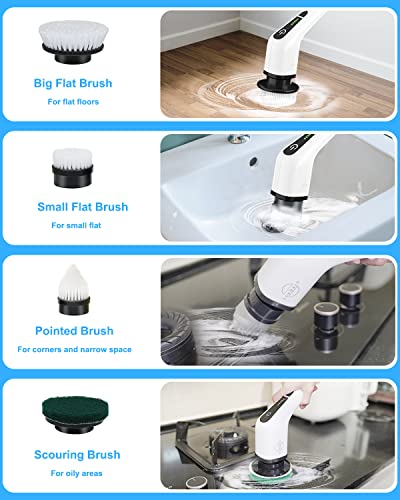 Leebein ANS-8050 Electric Spin Scrubber Replacement Brush Heads, 7pcs Extra Brush Accessories Kit for Leebein ANS-8050 Electric Cleaning Brush - Scrubber Not Included