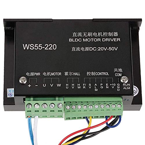 BLDC Motor WS55-220 DC 20V-50V 500W Brushless CNC Spindle Motor Driver BLDC Motor Driver Controller