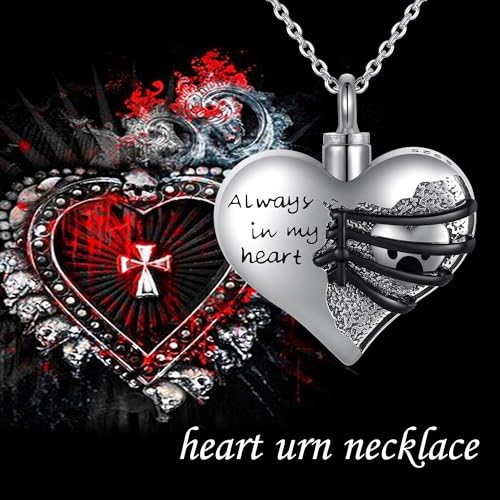 URONE Urn Necklace for Ashes Sterling Silver Urn Pendant Cremation Keepsake Jewellery Memorial Gifts for Women Dog