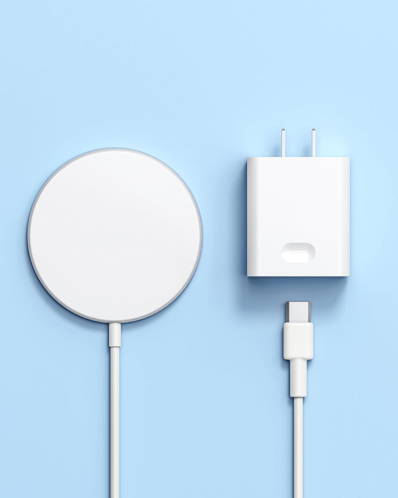 [Australia - AusPower] - Magnetic Wireless Charger for iPhone 15 14 Wireless Charger with 20W PD USB C Charger, 2 Pack SMOONFACE Compatible with Magsafe Charger for iPhone 15/15Pro/15promax/ 14/14pro/14plus/14promax/AirPods3 A-White 