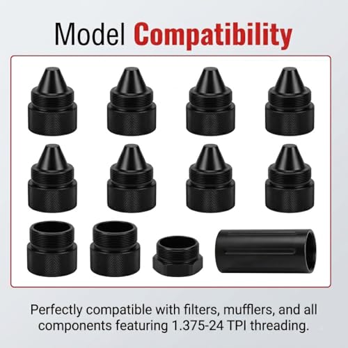 Bovzor 1.375-inch aluminum cone-shaped truck wheel lug nuts, 24-thread, 12-pack