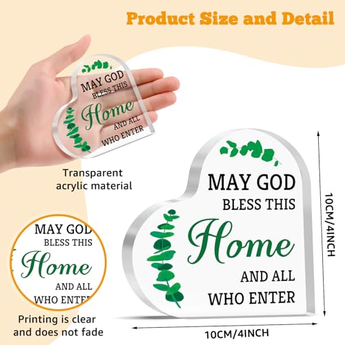 Christian Gifts for Women Men Christian Desk Decorative Sign Inspirational Gifts Religious Gift Catholic Encouragement Gift for Family Friends Birthday Christmas Mothers Day Present Home Decor Home Christian Desk Sign