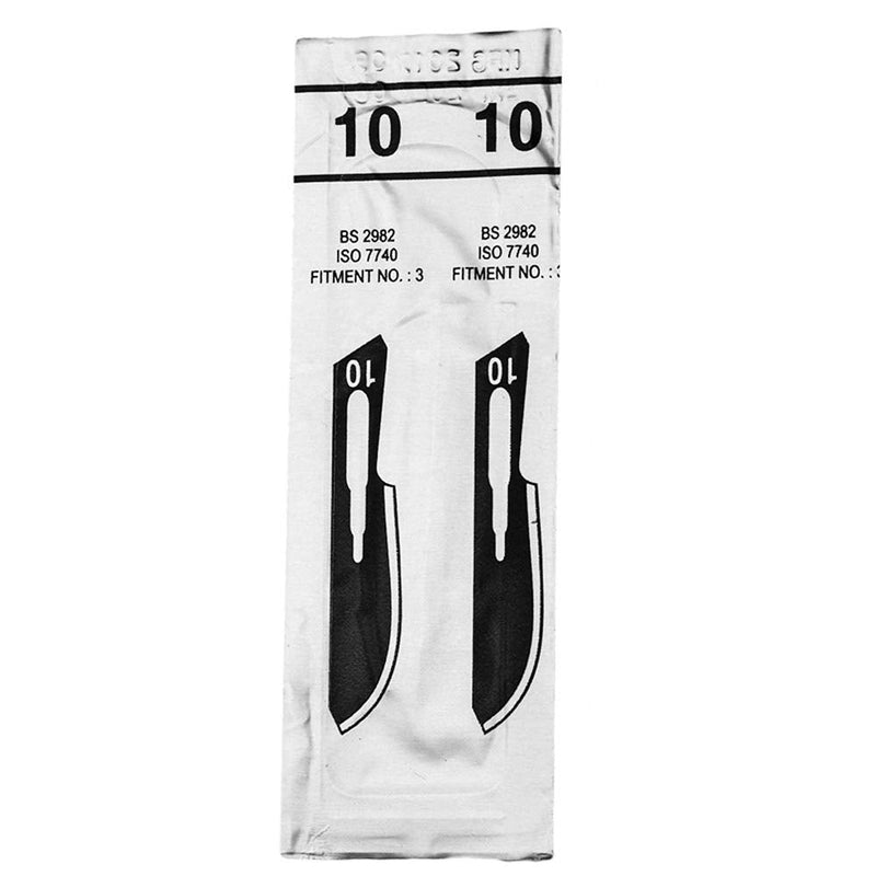 [Australia - AusPower] - May Pack of 50 Scalpel Blades Figure 10 Made of Carbon Steel, Sterile, for Scalpel Holder No. 3, Precision Replacement Blades for Crafts, Model Making & Hobby - Includes Blade Puller 