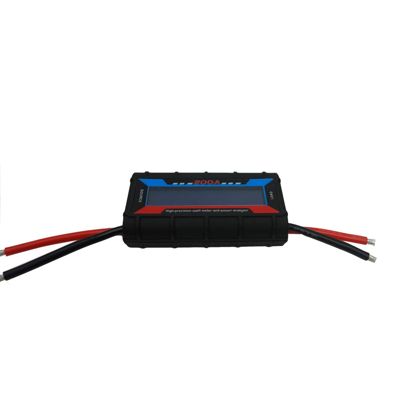 [Australia - AusPower] - 200A RC Watt Meter, High Precision Power Analyzer, DC 0-60V Volt Amp Watt Checker Tester, with Digital LCD Screen- for Voltage(V) Current(A) Power(W) Charge(Ah) and Energy(Wh) Measurement 200A 