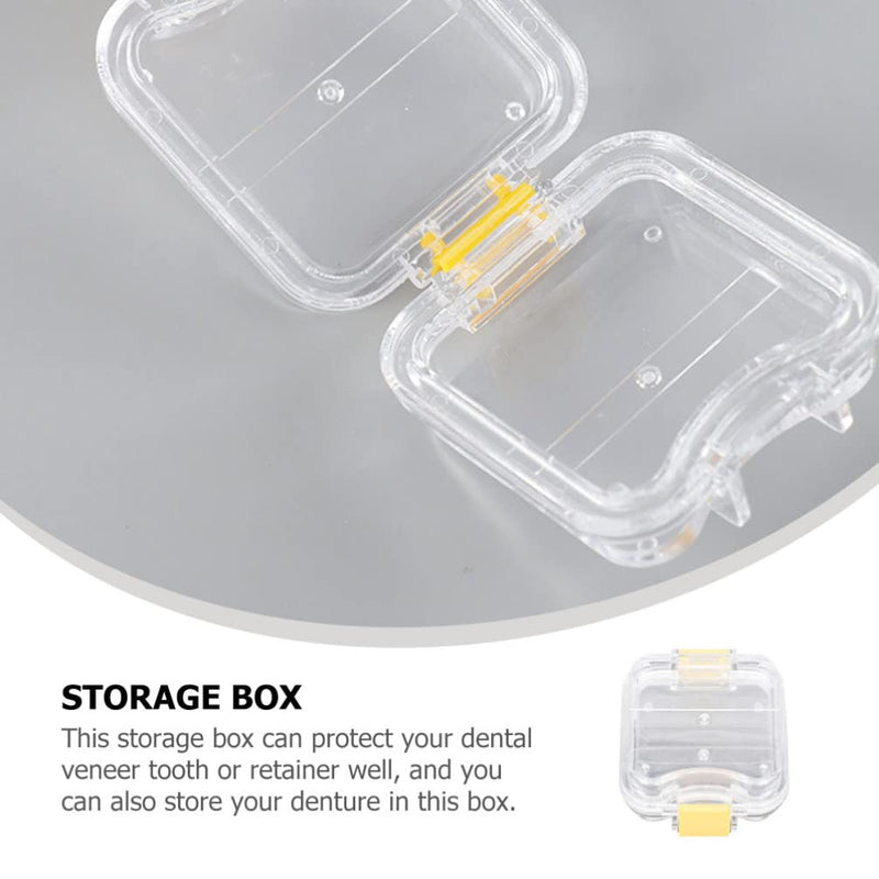 [Australia - AusPower] - EXCEART 5Pcs Membrane Tooth Boxes Transparent Membrane Film Tooth Box with Latch Denture Storage Boxes As Shown 3pcs 