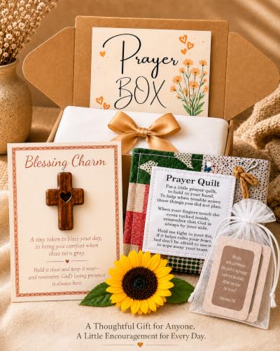 KALY & CO Christian Prayer Gift Box for Women and Men Faith Based Encouragement Gift Christian Gifts for Women Religious Inspirational Gift Box
