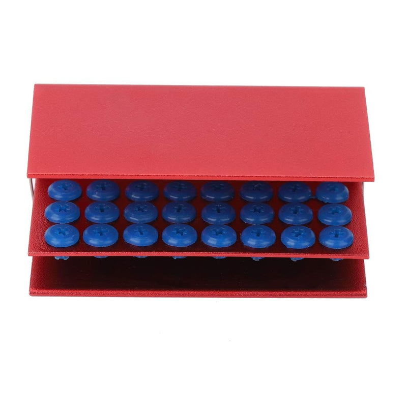 ZJchao Disinfection Box, 24 Holes Aluminium Alloy Disinfection Case with Silicone Pad Each Holds Holder Autoclavable Dentist Tool Suitable for Dental Burs