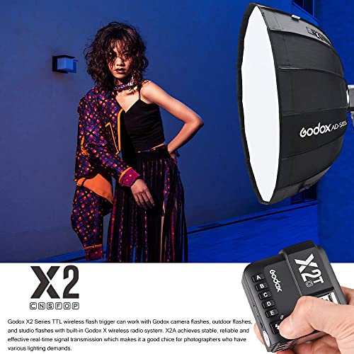 Godox X2T-O TTL Flash Trigger 1/8000s HSS TTL Manual Function for Olympus Panasonic Cameras with Clean Cloth (X2T-O)