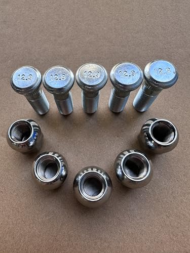 5pcs Front Rear Wheel Studs 90113-SM1-005 & Lug Nuts Replacement for Honda Accord Civic City CR-V Fit HR-V Insight Element Prelude S2000 Acura Legend Integra MDX ILX RSX TL TLX