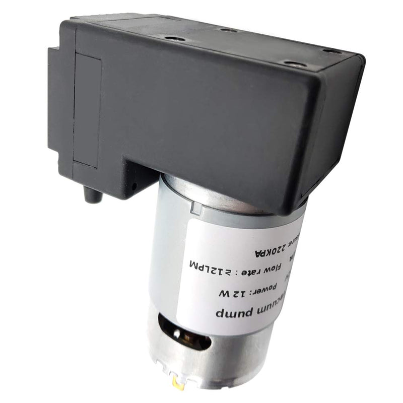Vacuum pump DC 12V 12W, micro diaphragm pump air compressor -75KPA vacuum degree 12LPM flow,Suitable for breast pump parts replacement and vacuum adsorption projects