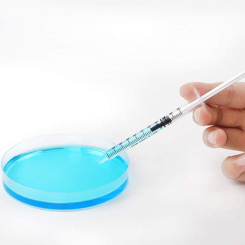 [Australia - AusPower] - DEPEPE 120pcs 1ml Luer Slip Tip Syringe with Caps, Without Needle, for Colostrum Collection,Pet Feeding and Industrial Use 