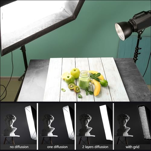 Godox UL 30x45cm Softbox Quick Release, Universal Bowens Mount Small Rectangular Soft Box with Diffusers/Honeycomb Grid/Diffuser Disc for Studio Flash Photography, Streaming, Portrait, Video Lights