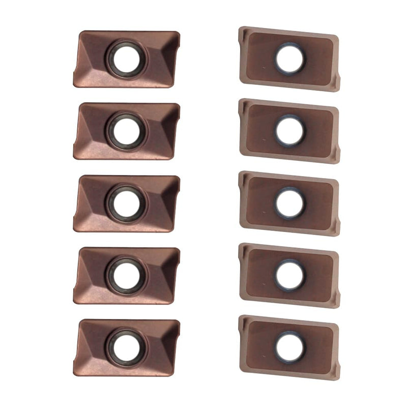[Australia - AusPower] - Carbide Milling Inserts APKT11T308 TiN coated Lathe Carbide Inserts for Machining Aluminum and Face Milling Cutter Alloy Stainless Steel, 10 Pieces 