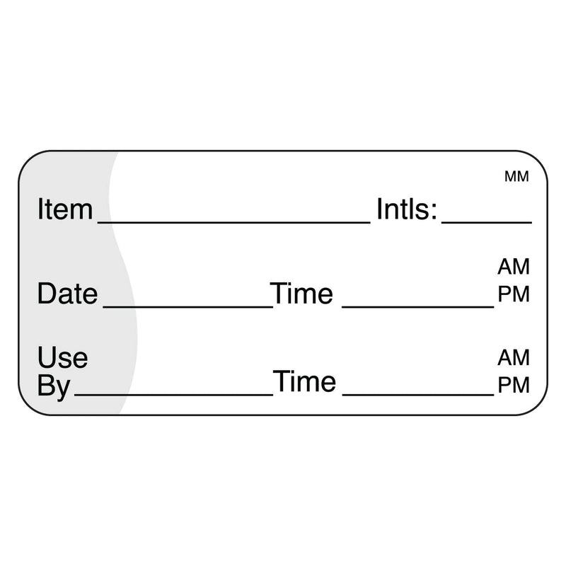 DayMark Safety Systems-IT110214 Steam Pan Liner, 18" x 14", for Use in 1/3 and 1/4 Size Pans (Pack of 250),Clear & -IT110117 Removable Item/Date/Time Use-by Shelf-Life Label, 1" x 2" (Roll of 1000)