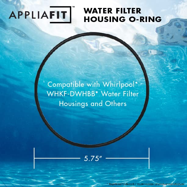 [Australia - AusPower] - AppliaFit O-Rings Compatible with Whirlpool WHKF-DWHBB, WHKF-C9 and American Plumber W10-PR, W10-OR Water Filter Housings (6-Pack) 