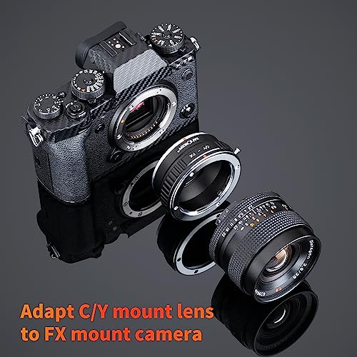 K&F Concept Lens Mount Adapter Compatible with Contax/Yashica (Also Know as c/y) Lens to Fujifilm X-Pro1 Mirrorless Camera C/Y-FX