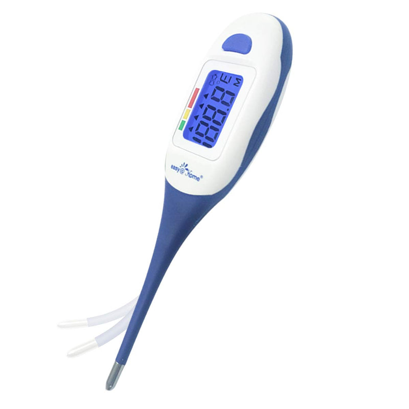 [Australia - AusPower] - Easy@Home Digital Medical Baby Fever Oral Thermometer, Rectal or Axillary Underarm Body Temperature Measurement with Backlit LCD Display, Waterproof Flexible tip,Test Completion & Fever Alarm-EMT-026 