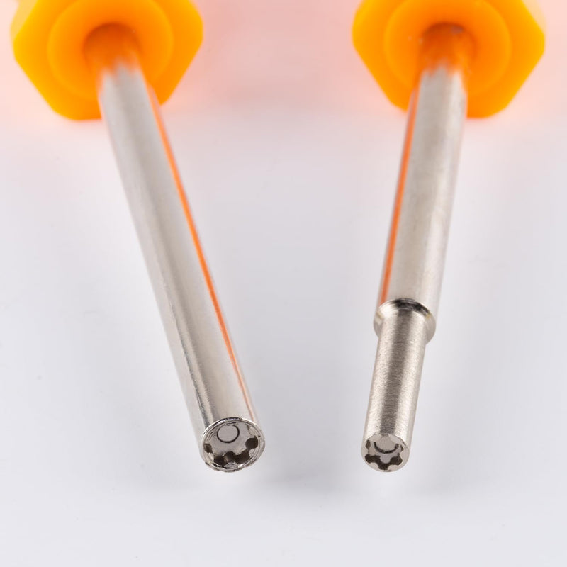 [Australia - AusPower] - Gamebit Screwdriver Set, 3.8mm & 4.5mm Security Screwdriver Bit Screwdriver Tools for Opening NES SNES N64 Super Nintendo 64 Cartridges & Systems - Orange 