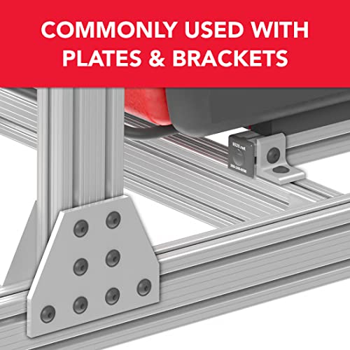 8020, 25-1951, 25 Series M5 x 0.8 Offset Slide in Economy T-Nut Steel Hardware Nuts for use with M5 Bolts on 25 Series 25mm Aluminum Extrusions 80/20 (100) 100