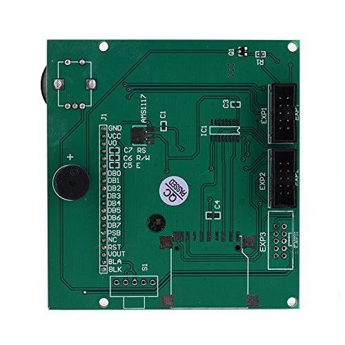 Replacement 3D Printer Screen, LCD Display Screen With 2 Cables For CR-10S 3D Printer, 9.2x8.5CM Display Mainboard With White Characters / Blue Backlit (Green)