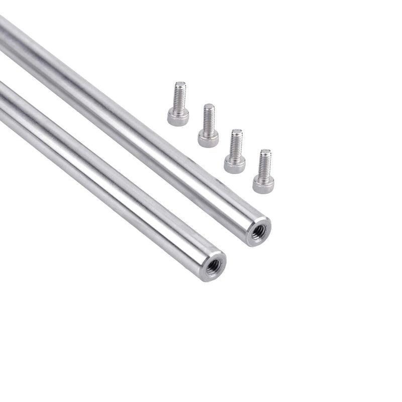 [Australia - AusPower] - [2pcs/Pack] 8 x 600mm Linear Motion Rod Shaft Guide, 2PCS End Hollow Linear Steel Rods with Screws for 3D Printer and CNC Machine (Inner Hole Dia 4mm) (End Hollow Inner Hole Diameter: 4mm, 8 x 600mm) End Hollow Inner Hole Diameter: 4mm 