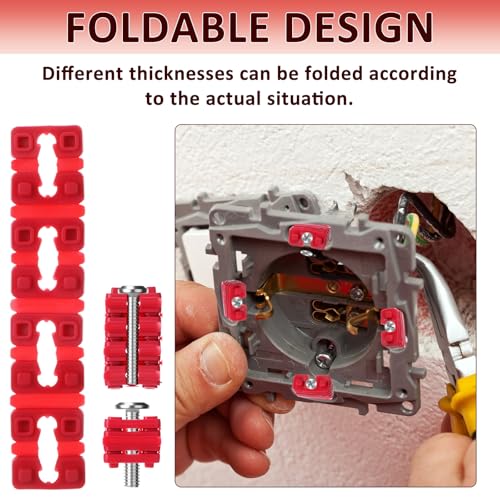 Joyfolk red outlet spacers for electrical boxes, 200-piece set