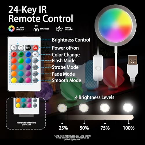 3X RGB LED Lamp Kit 001 Compatible with Bambu Lab A1 mini/A1 Mh001 3