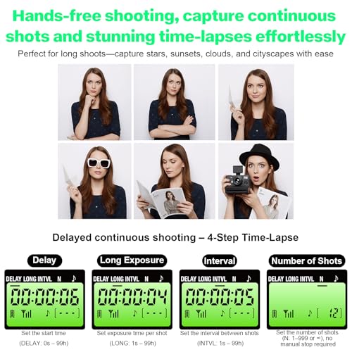 AODELAN USB-C Rechargeable Intervalometer Timer Remote Control for Sony Timer Remote for Sony