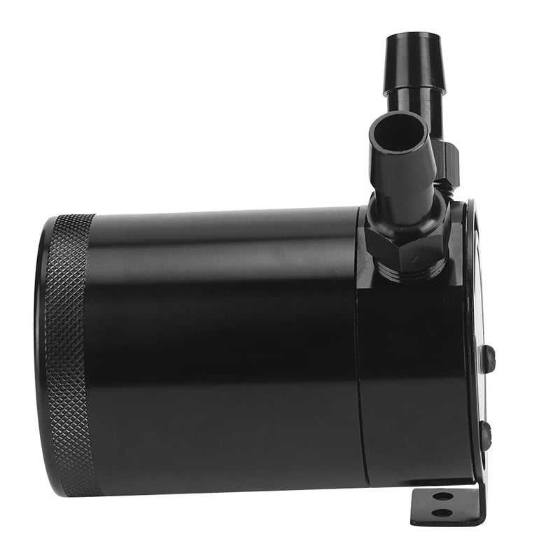 2 Port Oil Collection Tank Aluminium Alloy Air Oil Separator Protects Intercooler and Intake System, Improves Oil Separation, 50 Micron Bronze Filters, Default