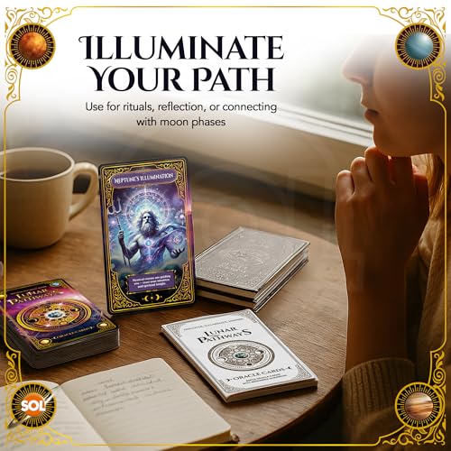 SOL 60pk Lunar Pathways Oracle Cards Deck - Spiritual Oracle Deck