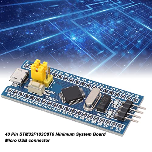 STM32F103C8T6 Minimal, Electronic Component Module Component Module Electronic Component Module System Development Board with Overcharging, Overdischarge, Short Circuit Protection, Mirco Pack of 5