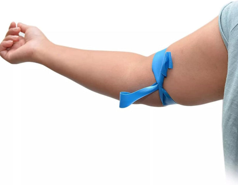 [Australia - AusPower] - 10 Rolls Blue Disposable-Tourniquets Elastic-TPE Tourniquets Latex-Free Tourniquets Tourniquets for Outdoor Sports 10-roll Disposable-Tourniquet Medical-Emergency-Tourniquet for Outdoor 