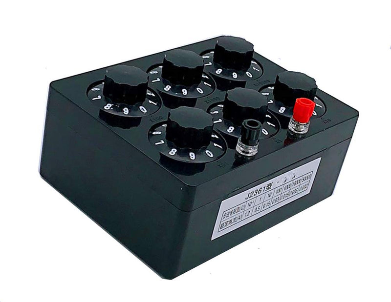 [Australia - AusPower] - Decade Resistance Box Adjustable Lab Rotary Resistor Substitution Box Precision DC Variable Knob Switch 0-99999.9 Ohms 0.5W 