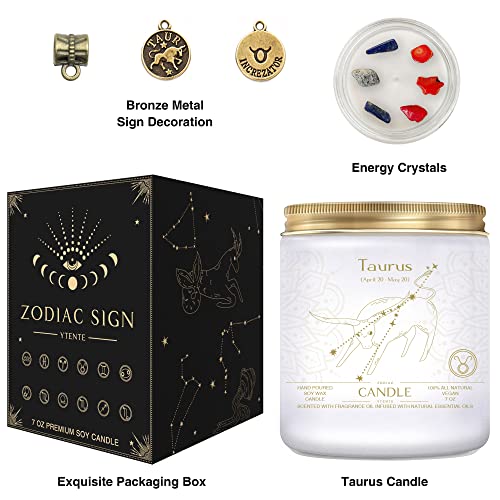 Candle, Soy Wax, Scented, Zodiac - Taurus, Birthday Gift for Women