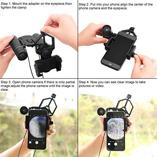 SVBONY Universal Cell Phone Adapter Mount Bundle with T2 T Ring Adapter, 1.25 inch Telescope Accessory, with CA1 Sleeve Extended Cylinder for Telescope