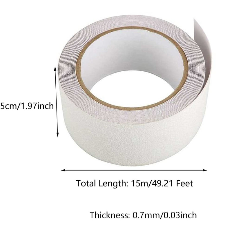 Anti Slip Safety Tape 5CM x 15M Waterproof Abrasive Skid Tape Roll High Traction Strong Grip for Floors, Steps, Stairs, Ramps Yellow