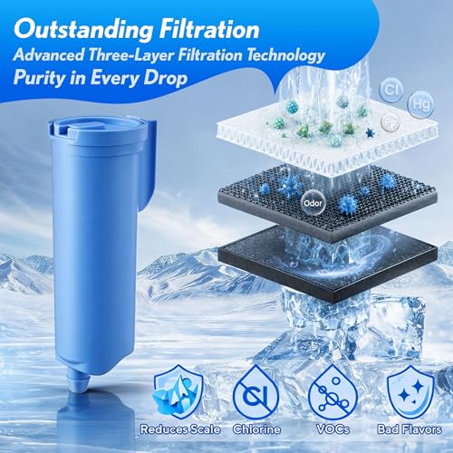 Mysora 6-pack replacement water filters for GE Profile Opal Nugget Ice Maker and Opal 2.0