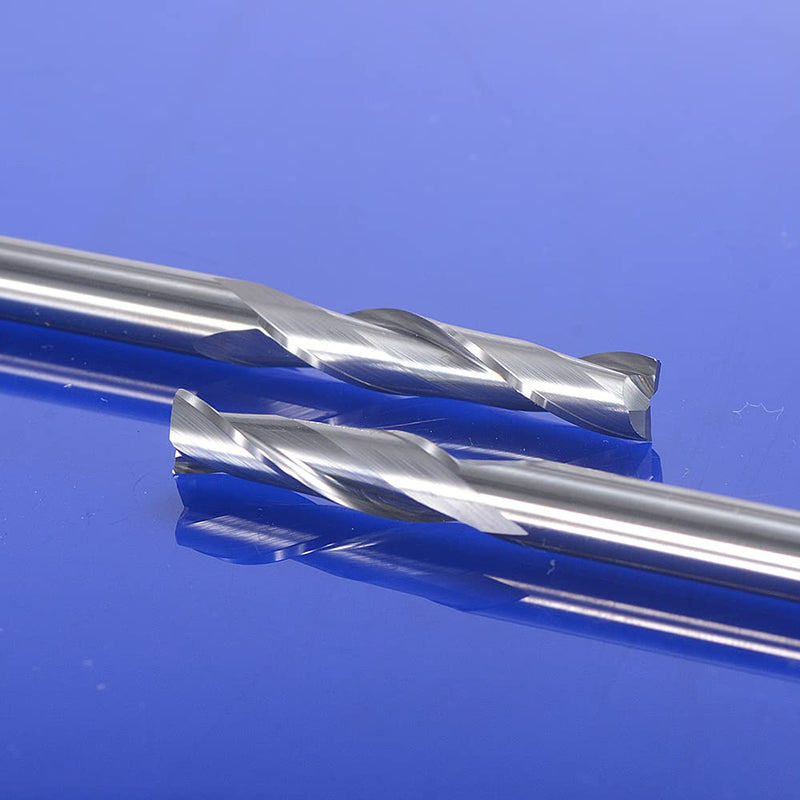 [Australia - AusPower] - EU_HOZLY 3.175X1.5X12mm Two Flutes Solid Carbide Micro End Milling Cutters CNC Wood Engraving Tools Spiral Router Bits Pack of 10 