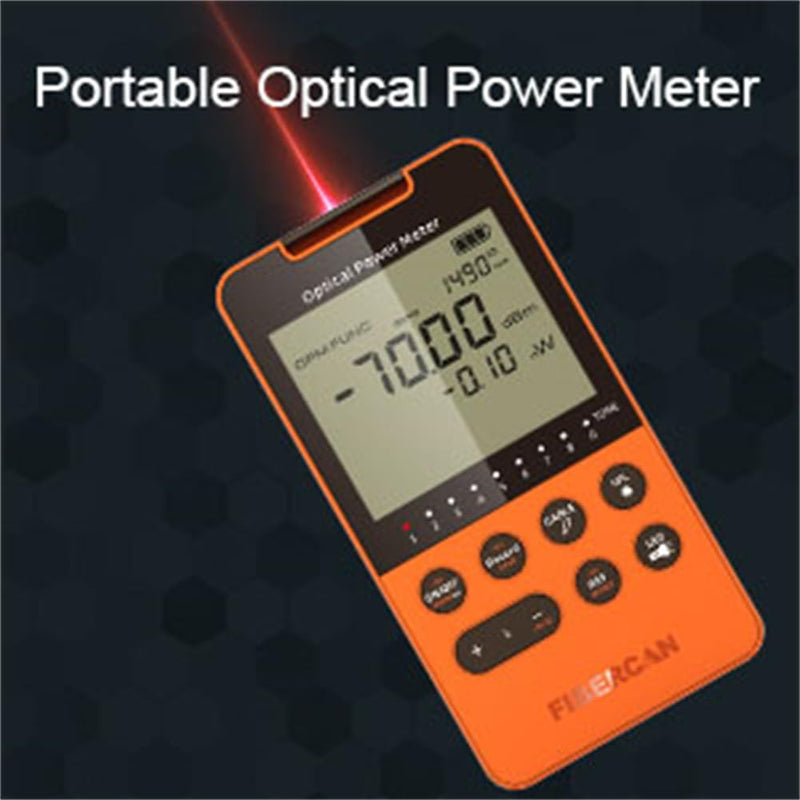 [Australia - AusPower] - Optical Power Meter -50~+30dbm Built-in 10mW Visual Fault Locator Portable Optical Cable Tester Network Tools with RJ45 Remote 