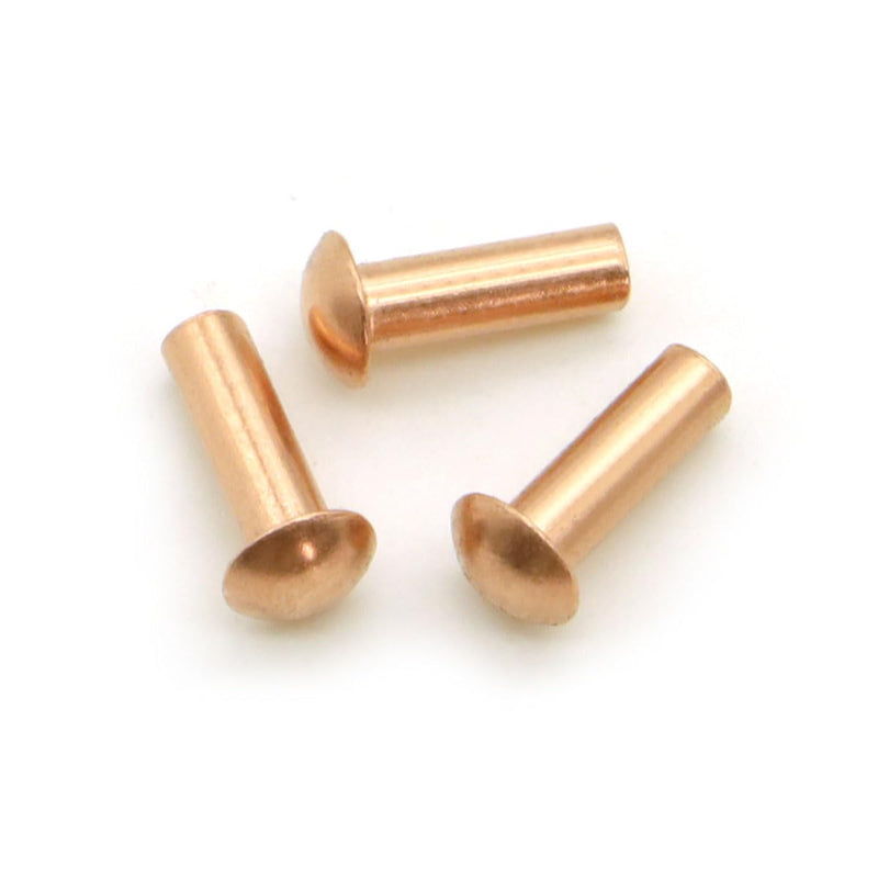 [Australia - AusPower] - 100 Pieces Round Head Solid Rivets Fasteners Copper Rivets (M4x12) M4x12 