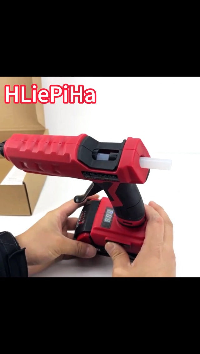 HLiePiHa cordless hot glue gun for Milwaukee 18V battery, 100W wireless glue gun