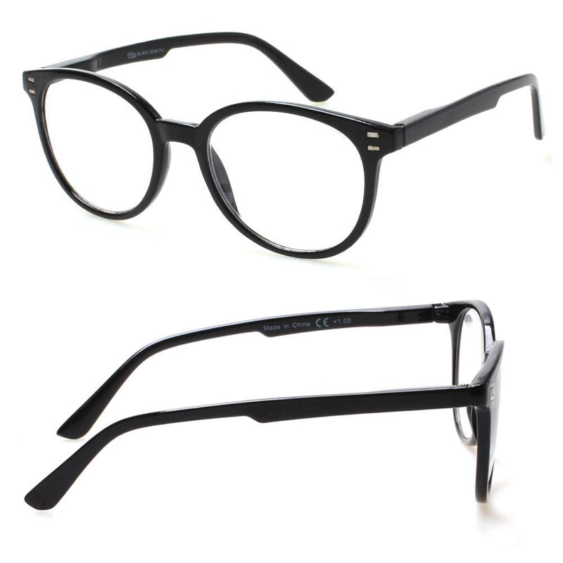 [Australia - AusPower] - 3 Pack Reading Glasses Spring Hinge Stylish Readers Black/Tortoise for Men and Women 3 Mix 2.5 x 