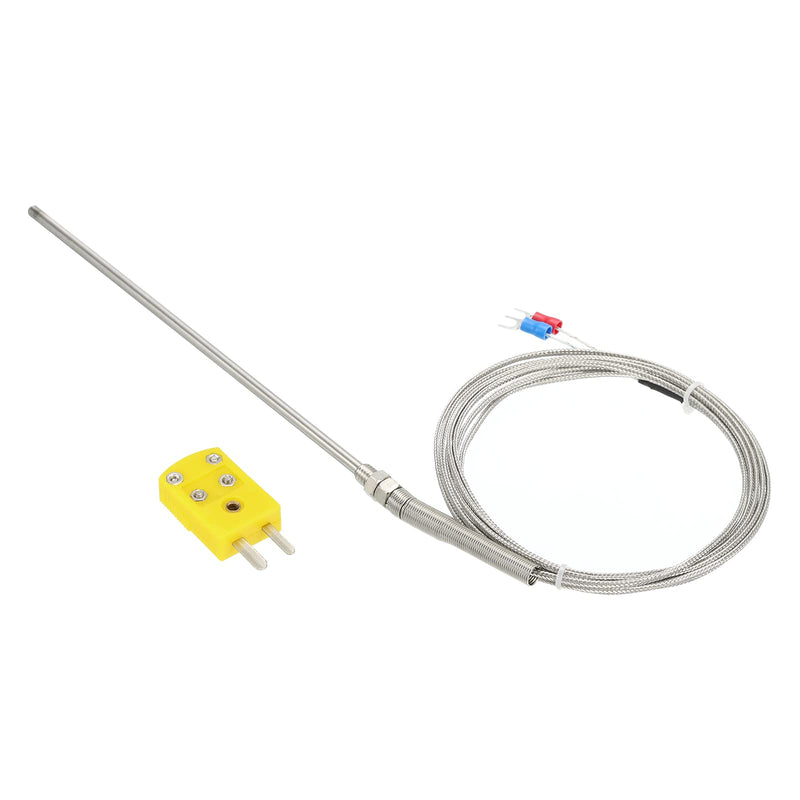 [Australia - AusPower] - MECCANIXITY K Type Thermocouple Probe 5mm Probe 932°F(500°C) 10ft with 2pcs K Type Male Connector for Measuring 