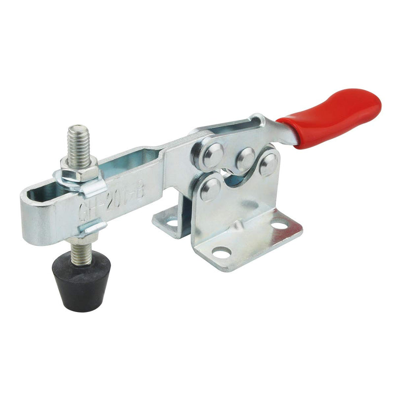 [Australia - AusPower] - Toggle Clamp 4 Pack 201-B Style Quick Release Toggle Latch Hold Down Clamp Antiskid Red Horizontal Clamp 360Lbs Holding Capacity Quick Release Woodworking Tool 201B, 4PK 