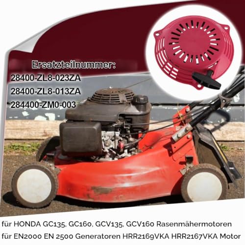 GCV160 Pull Starter for Honda GCV135 EN2000 | GC135 GC160 Motor for Lawn Mower Pressure Washer Generator Parts for 5.5HP Horizontal Vertical Motor