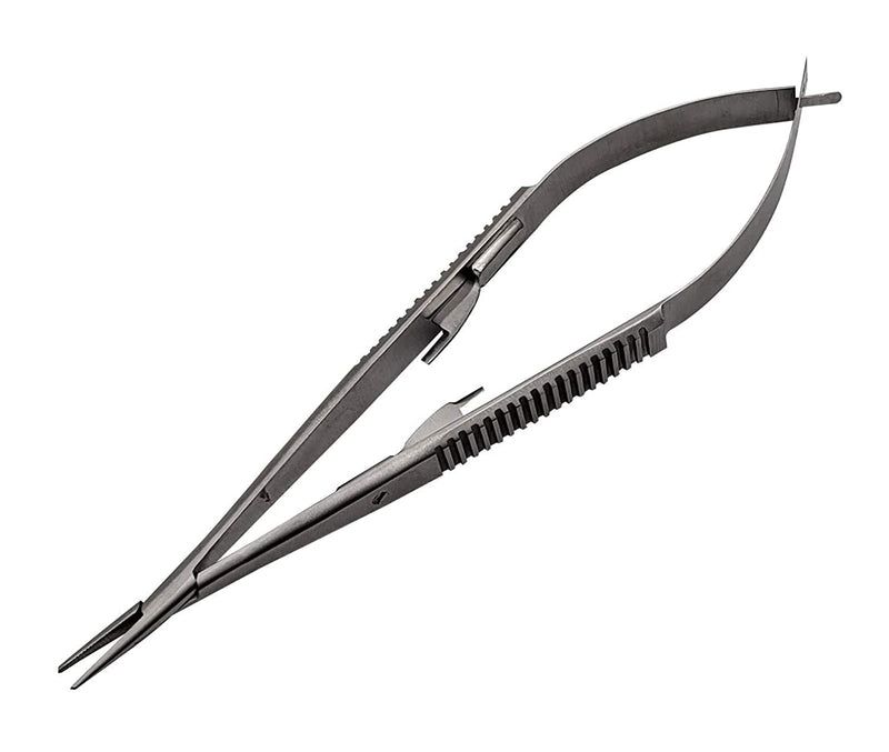 [Australia - AusPower] - Bundle of Mayo Hegar Needle Holder 6" Gold Plated Handle with Tungsten Carbide Inserts & Castroviejo Scissors 5.5" Straight Locking Needle Holder Extra Sharp Spring Action by Artman Instruments 