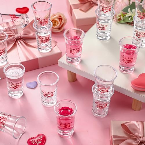 Qinyoung 24 Pcs Galentines Day Shot Glasses Cups Gang Gift Bulk